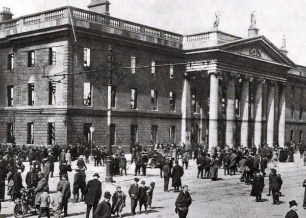 The shell of the GPO at Easter 1916.