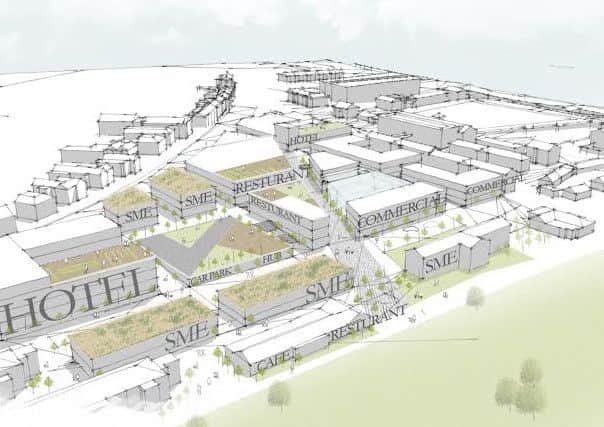 A sketch showcasing the plans for the Ebrington site.