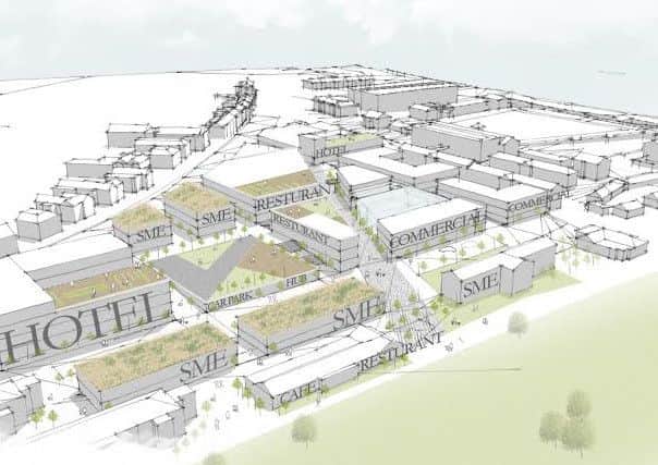 A  sketch showcasing the plans for the Ebrington site.