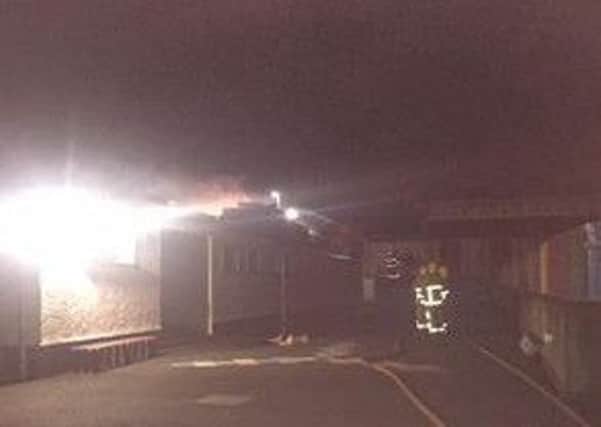 The scene at Holy Child Primary School last night.