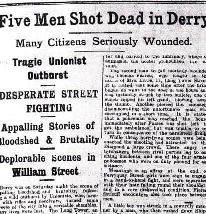 Initial newspaper reports of the fighting in the city during this era.