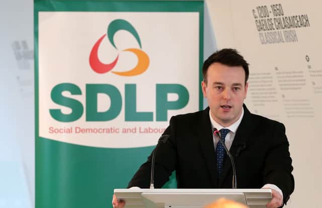 SDLP leader and Foyle Assembly candidate Colum Eastwood. (Press Eye 
Photograph By Declan Roughan)