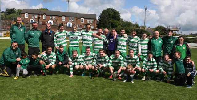 The Top of the Hill Celtic FC team when they last won the McAlinden Cup back in 2014. DER1914MC131