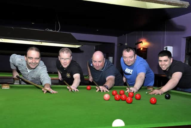 Shantallow House 'A', the North-West Snooker Handicap League Division One champions for the third year on the bounce. From left  Harry Logan, Pete Murphy, Joe Porter (captain), Peter Doherty and Stephen Brady.
