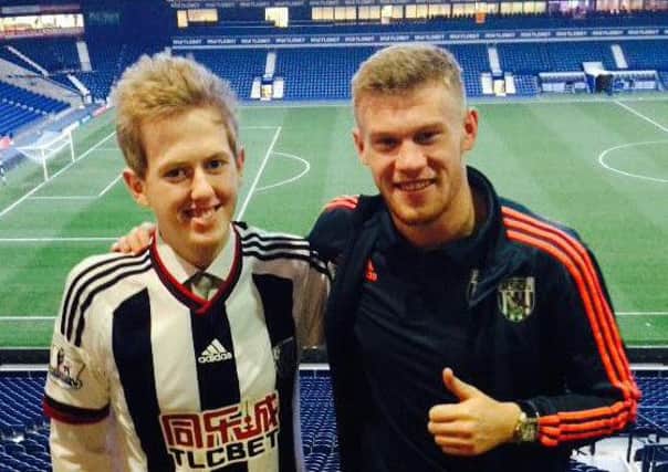 Derry teenager, Jamie Harkin, with fellow Derry man and West Bromwich Albion, James McClean.