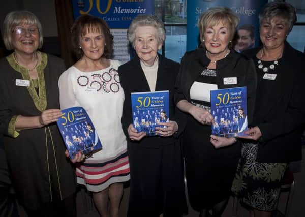 Organisers of Friday's St. Mary's College 'Class of 64 Reunion - 4B' at the City Hotel pictured with Sr. Assumpta, Form Teacher.  From left are Una McMillan, Philomena O'Kane, Stella McBrearty and Linda Doherty. DER1516MC011