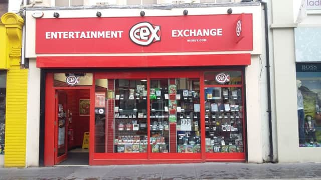 The CEX store in Ferryquay Street which was robbed at the weekend,