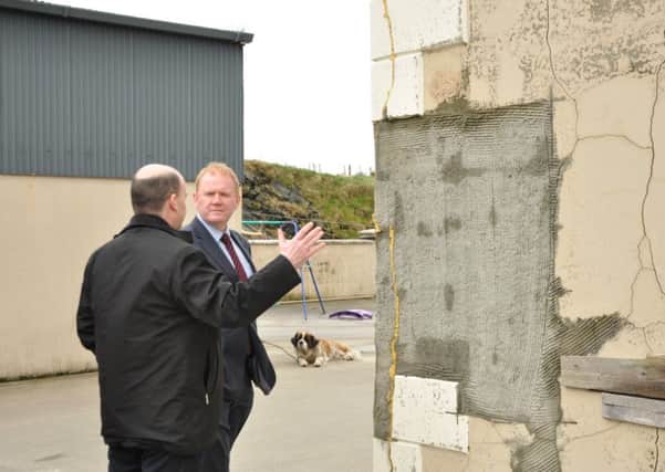 Minister for Housing Paudie Coffey visited Inishowen last year and met with the Mica Action Group.
