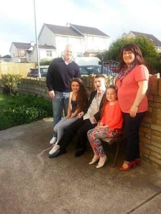 Tony Taylor with his Lorraine and, son Bliain and daughters Nicole and Ellie-Jo.