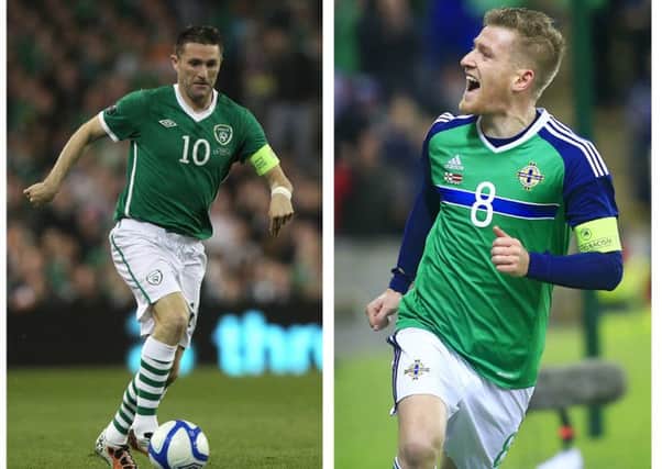 Republic of Ireland captain Robbie Keane (left) and Northern Ireland captain Steven Davis will lead their countries to Euro 2016 in France this summer.