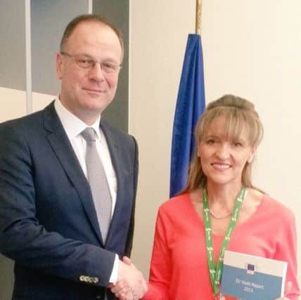 Sinn Fein MEP Martina Anderson met with Commissioner Tibor Navracsics in Strasbourg to discuss Derry's bid to become European Youth Capital.