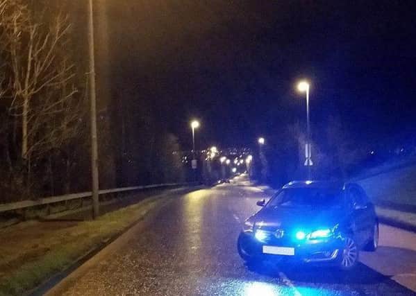 Police closed the Creggan Road after a one car road traffic collision on Friday evening.