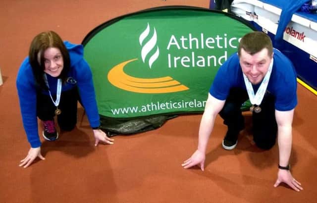Olympian AC members, Karen and Martin O'Donnell who both won All Ireland medals in Athlone.