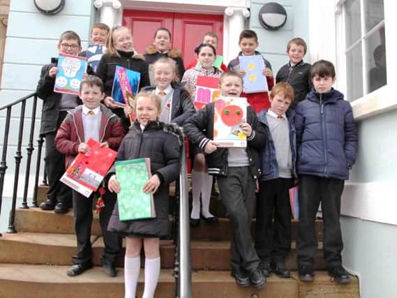 Some of the school children who took part in the  history event at An Culturlann.