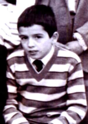 11-year-old Stephen McConomy who was killed by a plastic bullet fired by the British Army in April, 1982.