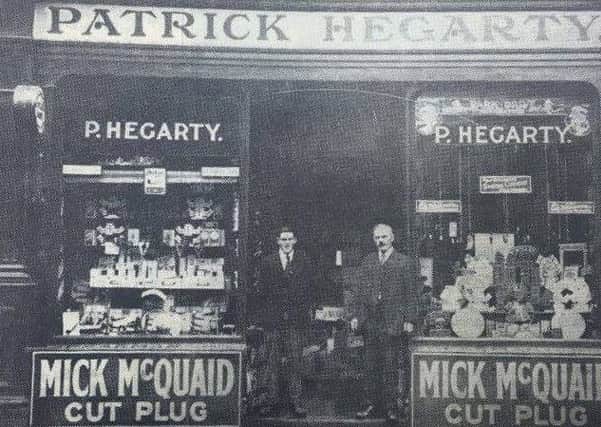 Paddy Hegarty pictured outside his shop in Foyle Street.