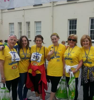 MÃ ire, Treasa (niece) , Eibhlin Jnr (daughter), Niamh Jnr(niece),  Eibhlin( sister) and  Niamh (sister) pictured at the Foyle Hospice 2013 female walk run.