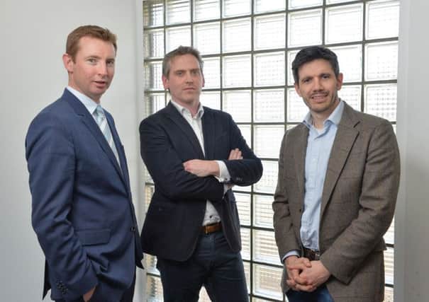 Pictured announcing the investment are (l-r):  John Dolan, Managing Director, Cardinal Capital Group, Paul McElvaney, CEO, Learning Pool, Jonathan Cosgrave, Managing Director, The Carlyle Group.