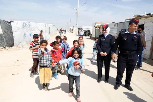 Some Syrian children in a refugee camp on the Syrian border.