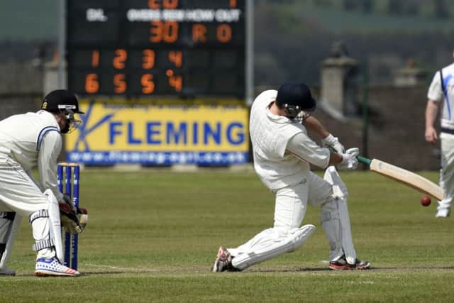 Bready's Clive Hamilton pictured at the crease during Sunday's match against Ardmore. INLS1916-128KM