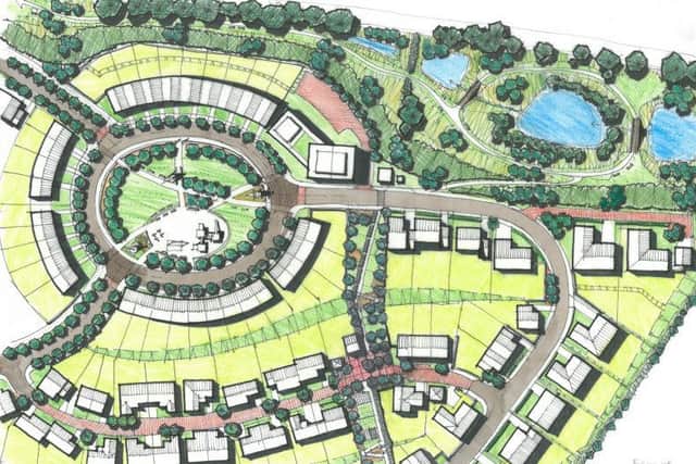 An artist's impression of how the layout of the proposed new estate.