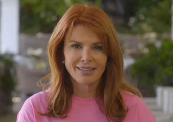 Roma Downey pictured in the 2016 Foyle Hospice Female Walk T-shirt.