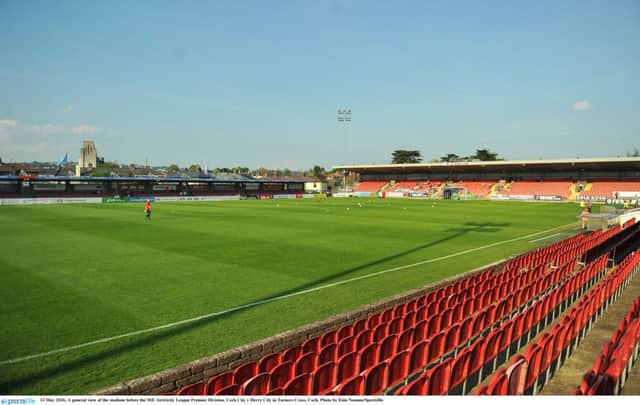 Turners Cross Stadium in Cork where Derry boss, Kenny Shiels claims he was subjected to sectarian abuse from one of the Cork management staff.