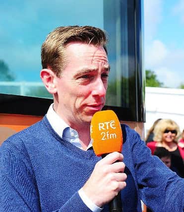 RTE presenter Ryan Tubridy is due to arrive in Buncrana on Monday.