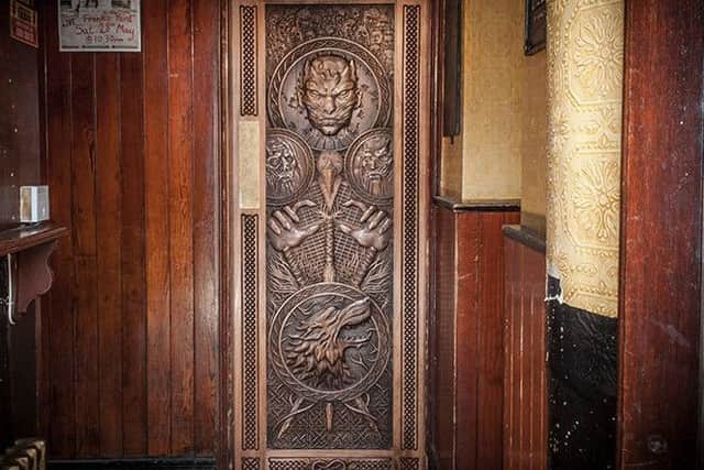 The 'Door of Thrones' in Frank Owens bar in Limavady. Pic: Tourism Ireland