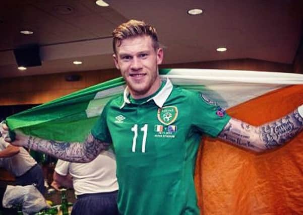 Derry's James McClean pictured after the Republic of Ireland secured their place in the 2016 European Championship finals in France on Monday with 3-1 aggregate win over Bosnia and Herzegovina.