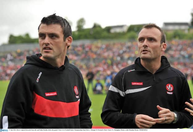 Eoin Bradley pictured with his brother, Paddy, back in 2011.
(Picture credit: Brendan Moran / SPORTSFILE)