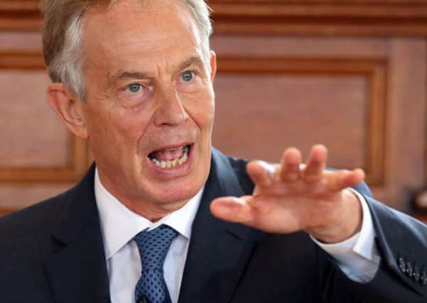 Former prime minister Tony Blair speaks at a Remain campaign event at the University of Ulster in Londonderry. PRESS ASSOCIATION Photo. Picture date: Thursday June 9, 2016. See PA story POLITICS EU. Photo credit should read: Brian Lawless/PA Wire