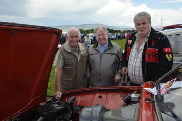 Pictured at last year's Inishowen Vintage Show were Alan Haslett, Bobby Johnston and Willie John Hazlett. DER2314-239KM
