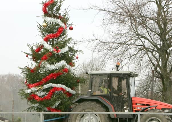 A mobile Christmas tree on the move through Limavady. (File photo: Margaret McLaughlin) (FILE PIC)
