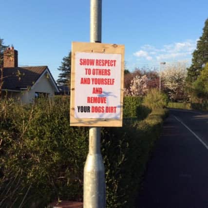 One of Vincent Quinn's signs in Bells Hill in Limavady.
