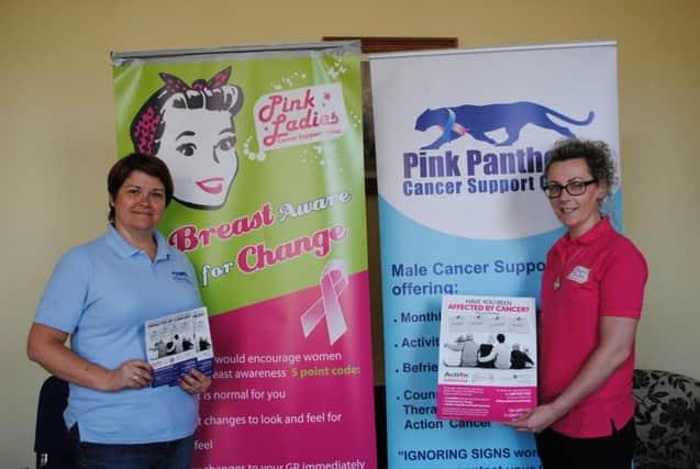 Maureen Collins and Michelle McLaren from the PInk Ladies are encouraging men to attend the Pit Stop event on Wednesday, June 15.