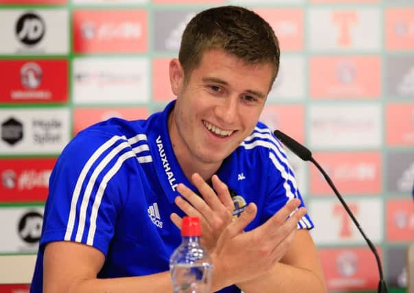 Northern Ireland's Paddy McNair during a press conference at Parc de Montchervet, Saint-Georges-de-Reneins