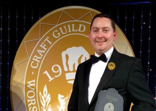 John Crowe, hospitality and Catering Lecturer at North West Regional College, who has taken the top teaching prize at the Chef industryÂ’s version of the Â‘OscarsÂ’ at the weekend, annual Â‘Craft Guild of Chefs AwardsÂ’. John was awarded Chef Lecturer of the Year at event on Monday 1st June in a glittering ceremony at the Lancaster London Hotel.