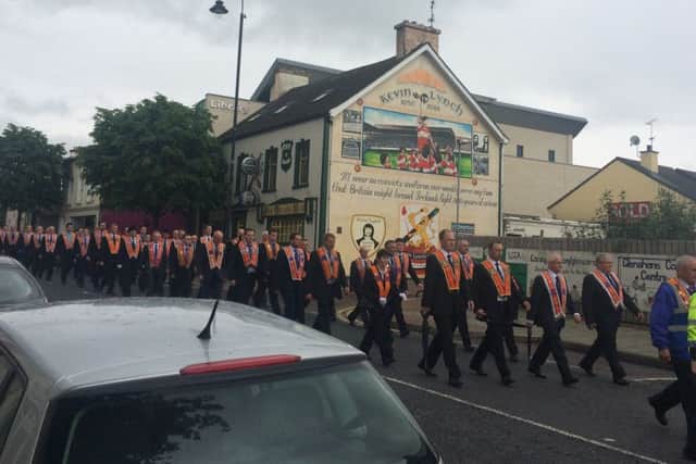Dungiven Faith & Crown Defenders LOL 2036 parade on Sunday, June 12th on Main Street.