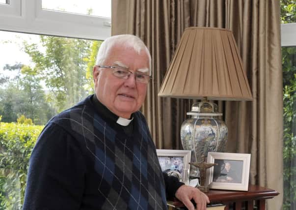 Fr George McLaughlin pictured in his home at Greencastle County Donegal. DER2416GS024