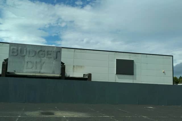 The Budget DIY store has been boarded up ahead of the works.