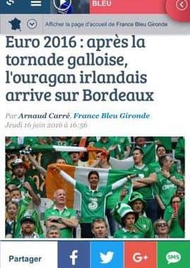 James Devenney and Carmel McConnellogue among the fans making the headlines in France.