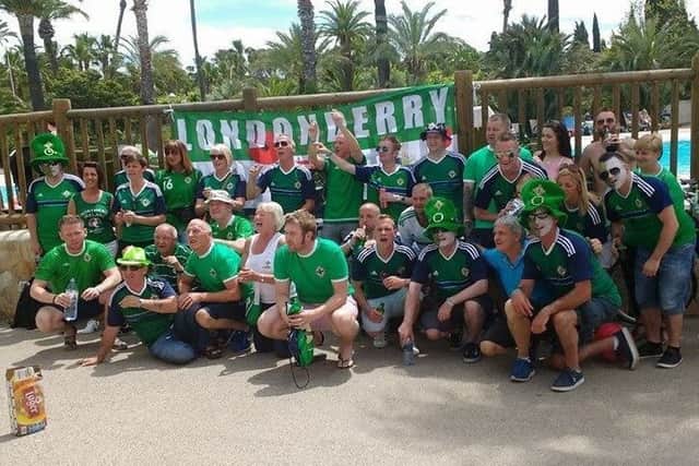 Local Northern Ireland fans gathered in France.