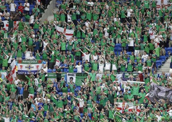 Northern Ireland fans at the Euros. (AP Photo/Pavel Golovkin, File)