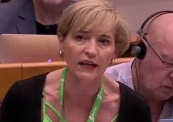 Martina Anderson addressing the European Parliament on Tuesday.