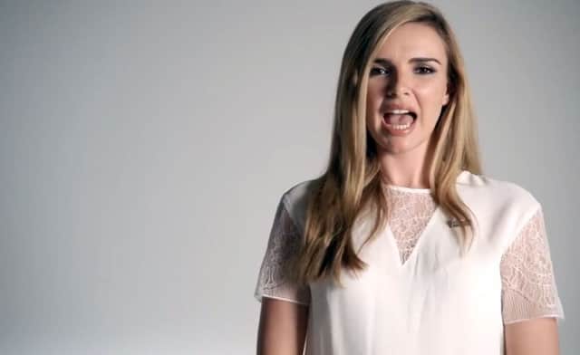 Derry's Nadine Coyle in the #StandUpToBullying video.
