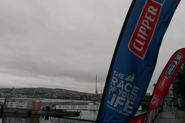 The pontoon is ready for the arrival of the Clipper fleet.