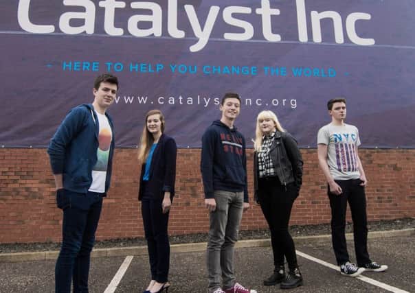 The young entrepeneurs, from left: Niall McGrath, Georgia Hamill, Dermot Savage, Megan Doherty and David Hatton.