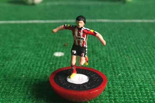 The Mark Farren Subbuteo figure.