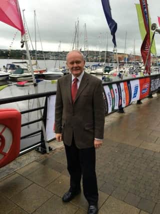 Martin McGuinness pictured at the quayside over the weekend. (Picture Charlie mcMenamin).